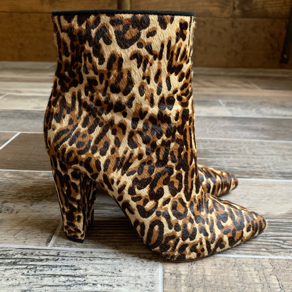 Jessica Simpson Leopard High Heel Booties
